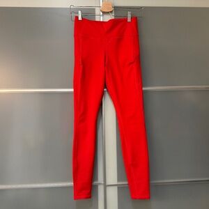 Athleta Red Leggings, XS